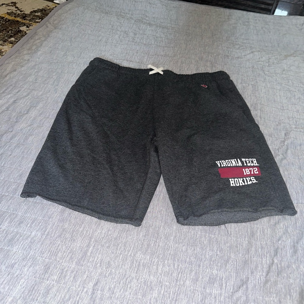 Virginia Tech Hokies League Black Athletic Shorts with Elastic Waistband